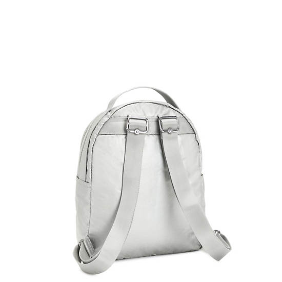 Kipling Kae Classic Metallic Backpacks Bright Metallic | CA 1587VR